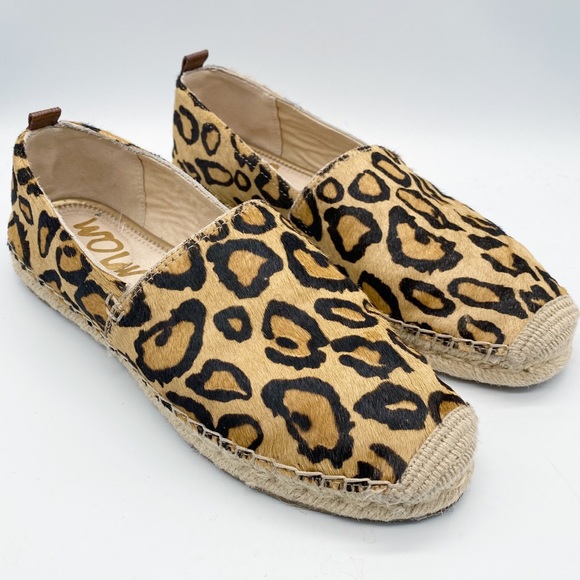 Sam Edelman Shoes - Sam Edelman Khloe leopard print espadrilles faux calf hair size 9.5